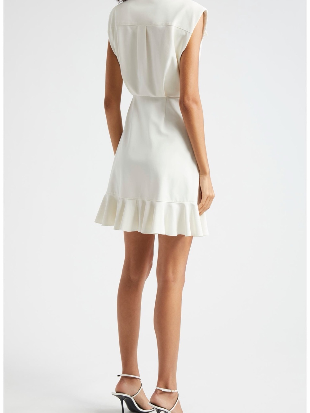 Zenni Ruffle Sleeveless Wrap Dress - Picture 4 of 14